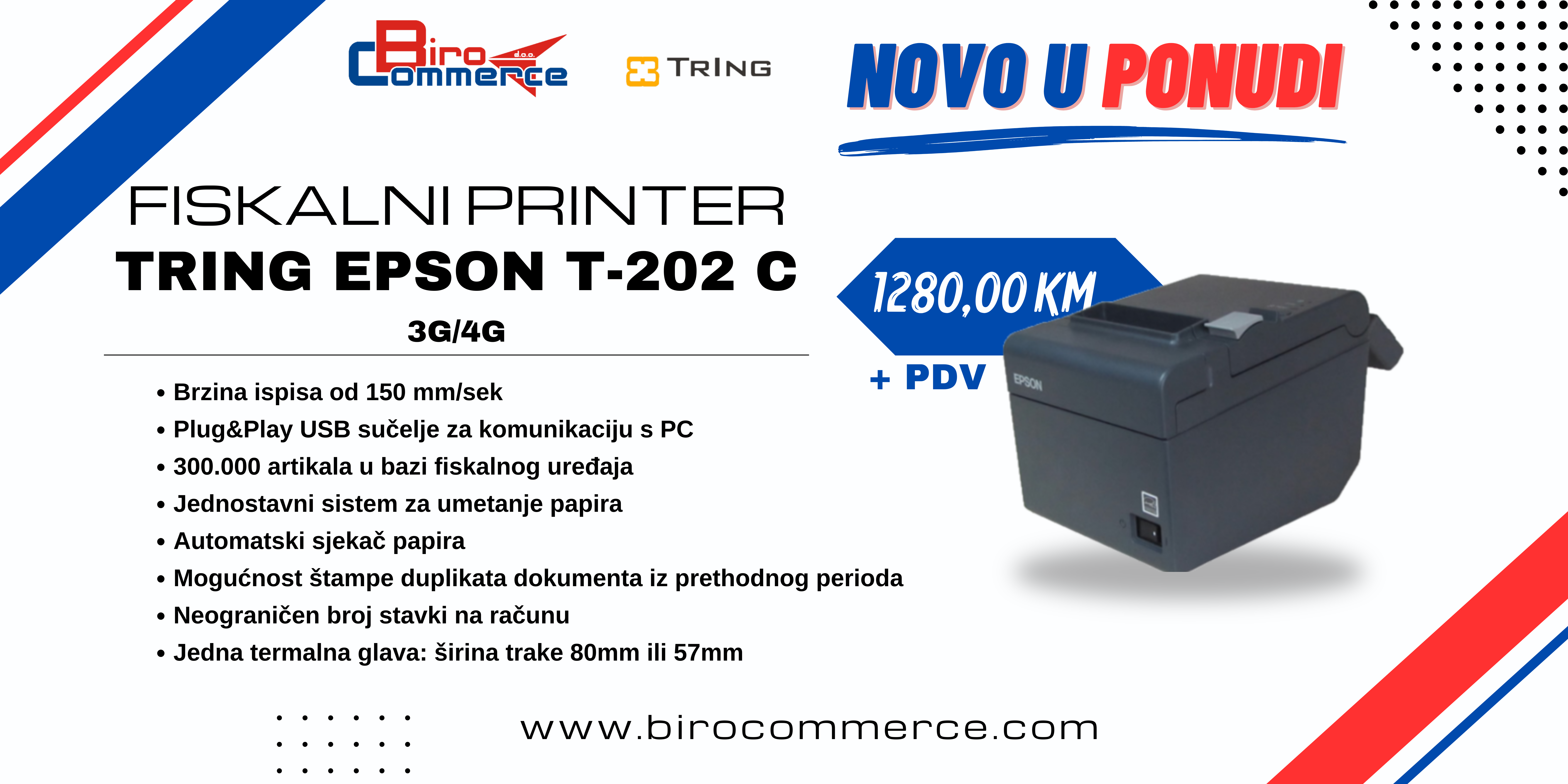 Fiskalni printer tring epson t-202 c