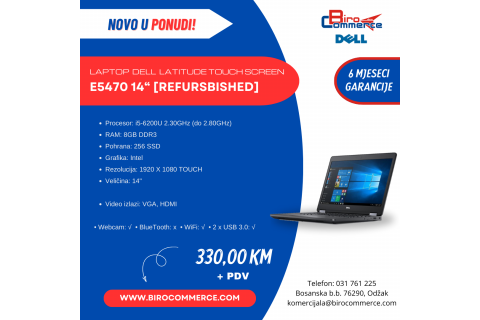 Laptop LAPTOP DELL E5470 LATITUDE touch screen