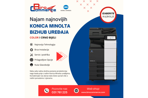 Najam Konica Minolta fotokopirnih uređaja