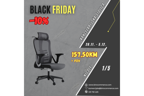 Black friday akcija Kancelarijske stolice