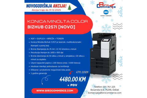 Konica Minolta Bizhub C257i Novogodišnja akcija