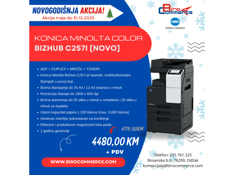 Konica Minolta Bizhub C257i Novogodišnja akcija