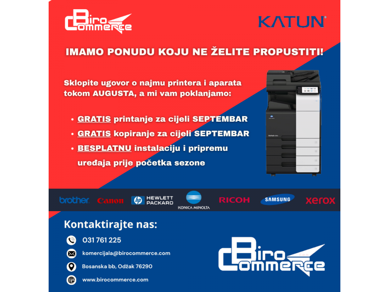 Akcija najam za AUGUST