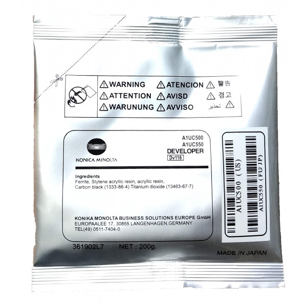 Starter KONICA MINOLTA BIZHUB 164/165/185/215/226/266 DV116 ORIGINAL A1UC550 